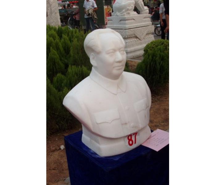 汉白玉毛主席胸像_汉白玉毛主席雕塑图片