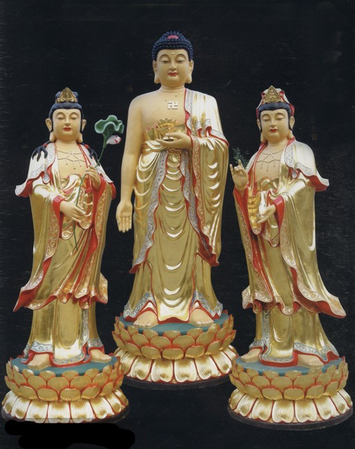 西方三圣_铜佛像雕塑(图片)