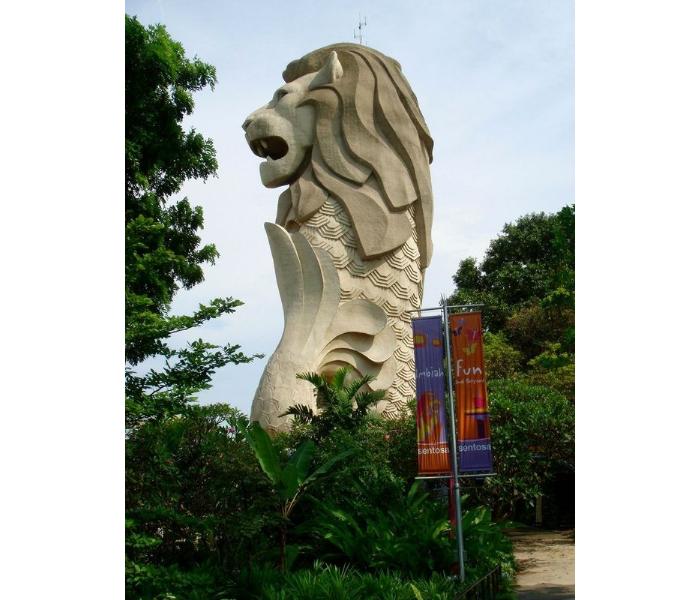 鱼尾狮_鱼尾狮喷泉雕刻图片