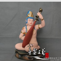 木雕 【金灵工艺】 木雕佛像 密宗神像牟财天  精品工艺品佛像摆件 佛像雕刻厂家直销