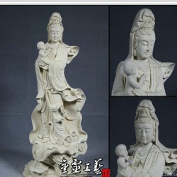 木雕佛像 送子观音菩萨 木雕观音 工艺品精品佛像摆件 寺庙佛像加工【金灵工艺】雕刻佛像厂家直销