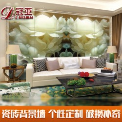 佛山直销 瓷砖背景墙 客厅艺术电视墙沙发3D仿玉石玉雕