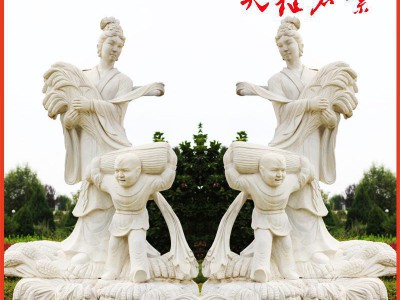 来图定做仿古汉白玉雕像 古代历史人